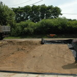 Installing weed barrier fabric