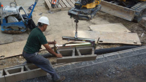 Retaining wall Block Lift